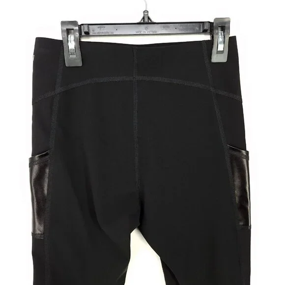 Spanx Every Wear Gloss Pockets Leggings Womens Size XS Very Black Tummy Control - Picture 14 of 16
